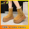 Premium Fleece Snow Boots Women's 2025 Autumn and Winter New Fashionable Versatile Comfortable Platform Women's Mid-boots