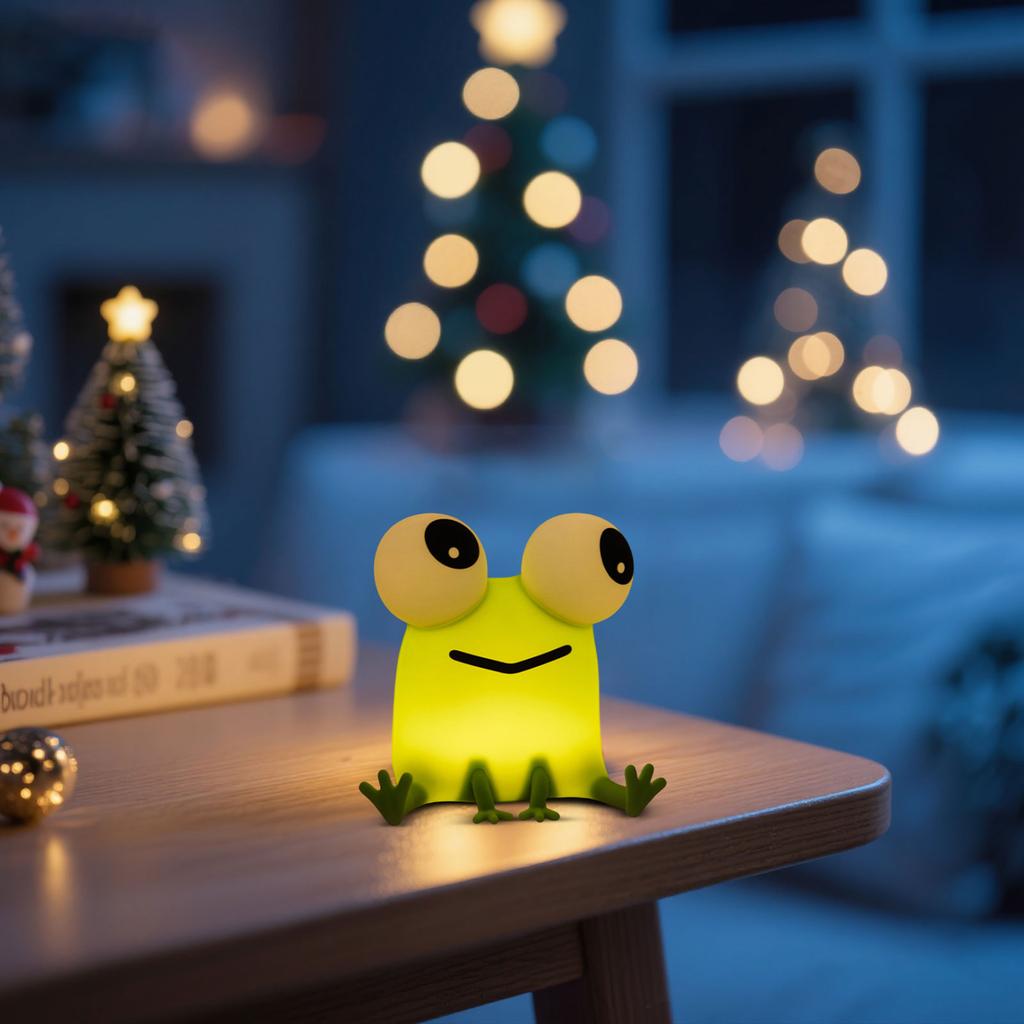 Night Light, Silicone Lamp, Bedside Ornament, Gift For Children, Bedroom, USB Charging.