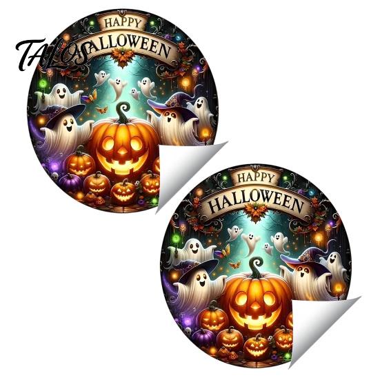 Peel And Stick Toilet Decorations Happy Halloween Sticker, Pumpkin Ghost Lid Decorative Stickers for Home Waterproof Decal Bathroom Party Decoration