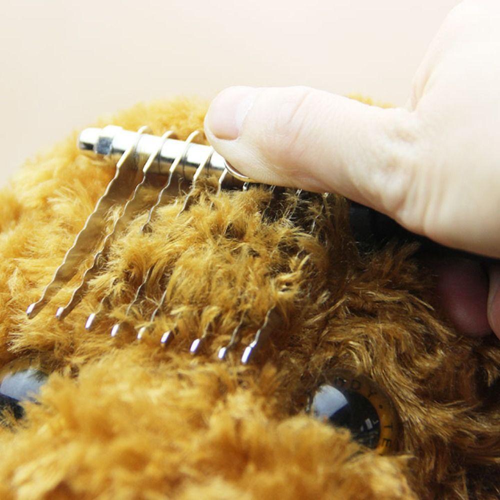 Professional Pet Dematting Fur Rake Non-slip Handle Dog Grooming Brush  Dog Cat Cleaning