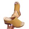 Women's Plus Size Wedge Heel Sandals - Breathable, Open-Toe, Thick Sole for Summer