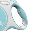 Laisse rétractable - FLEXI - New Comfort S Tape - 5 m - Bleu clair - Pour petits chiens jusqu'à 15 kg