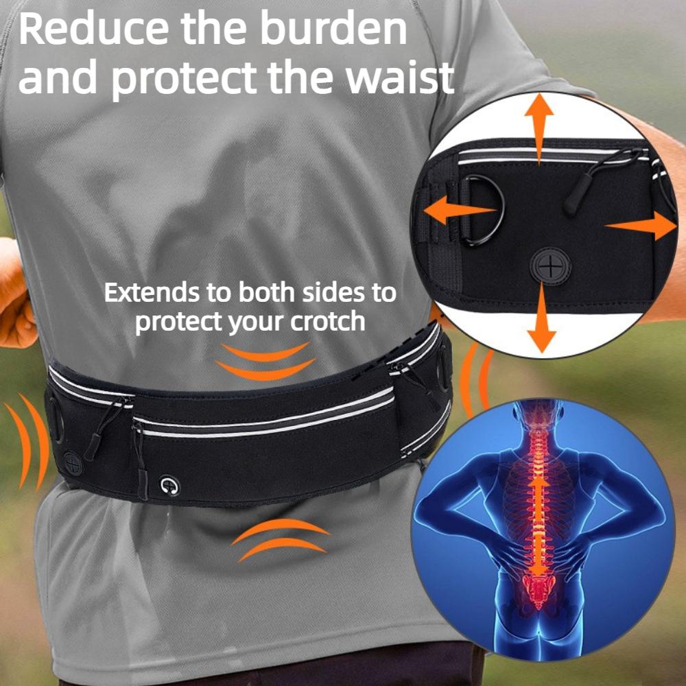 Hands Free Reflective Dog Leash With Waist Pack, Multi Functional Running Leash For Anti Pull Training, Includes Bottle Bag And Pet Lead