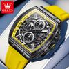 Watch Men Chronograph Quartz Wristwatch Big Dial Moon Phase Hand Clock Date Waterproof Original Fashion Men's Watches