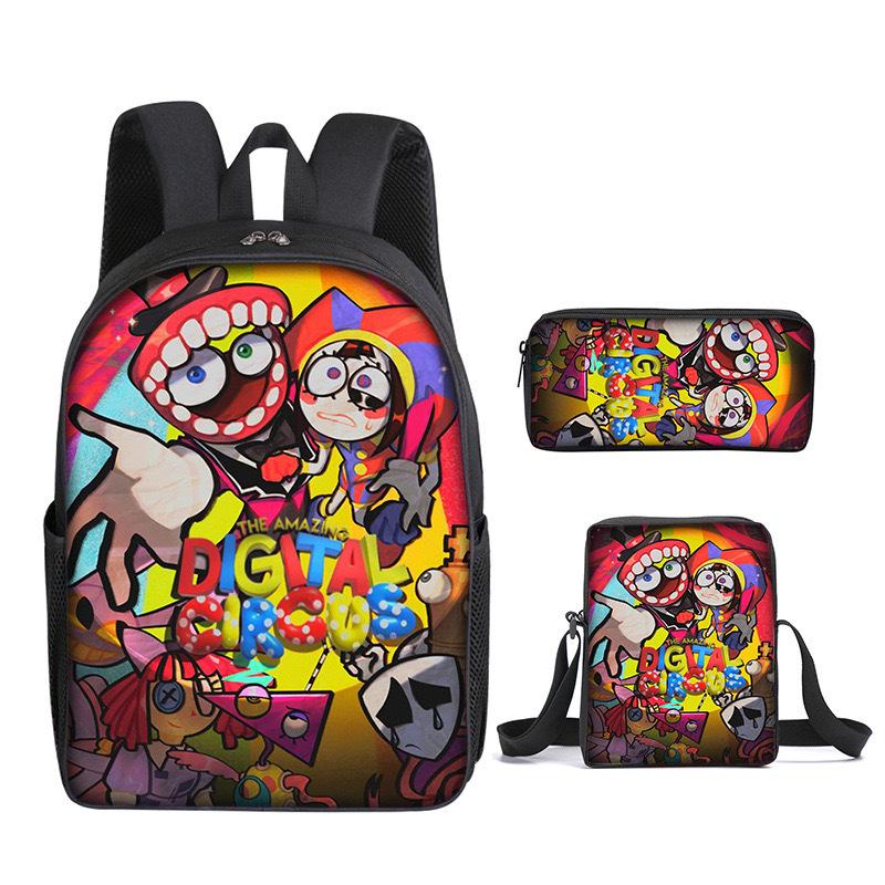 Magic Digital Circus School Bag The Amazing Digital Circus Elementary School Backpack Three-Piece Set