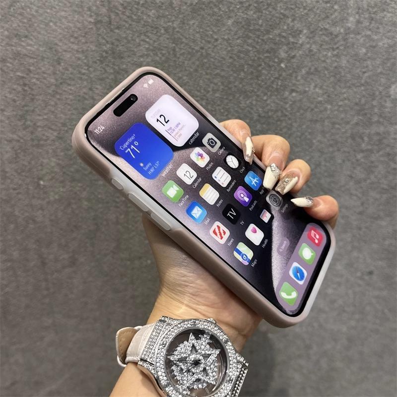 Applicable To Apple 16 Semen Jelly Mobile Phone Case Solid Color Iphone15ProMax Liquid Soft Silicone 14 Protective Case