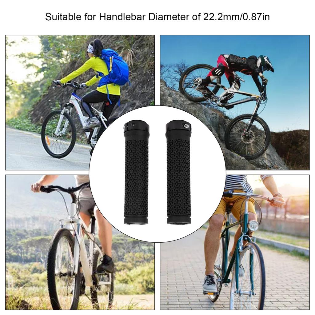 1 Pair Anti Slip   Handle Grip Rubber Handlebar Grips Cover Cycling Replacement Parts for Road Mountain Bikes