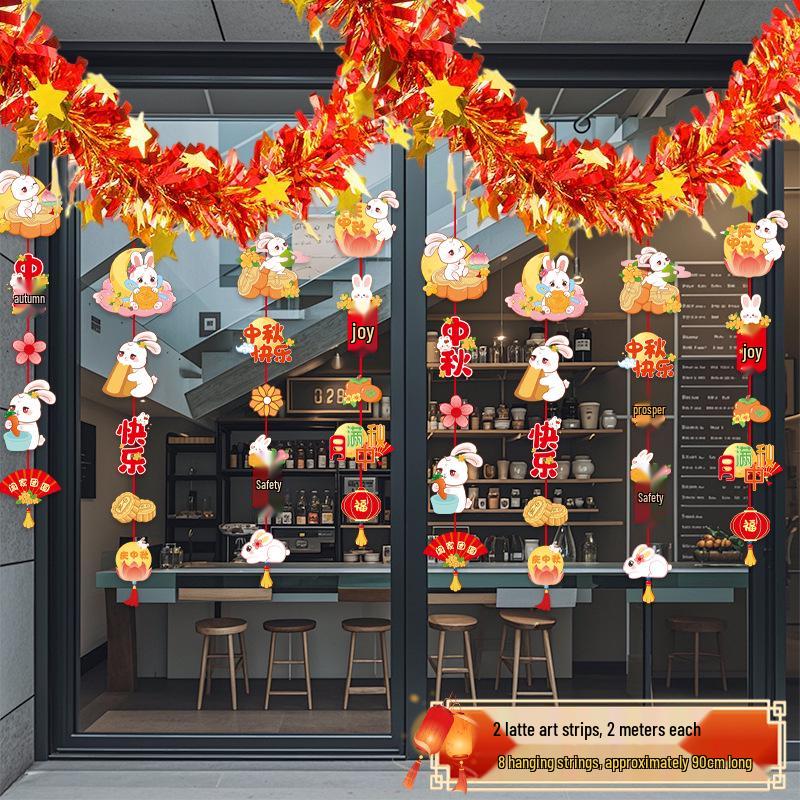 Mid-Autumn Festival & National Day Hanging Decorations for Malls and Supermarkets