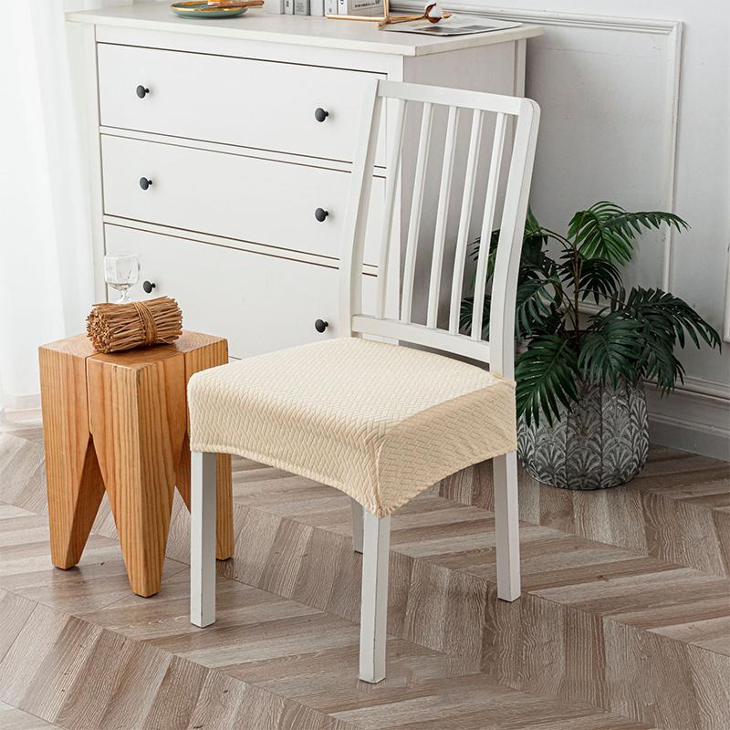 Stretch-Stuhlsitzbezüge aus Jacquard für Esszimmer, abnehmbar, waschbar, staubdicht, Stuhlsitzkissenschutz, Schonbezüge
