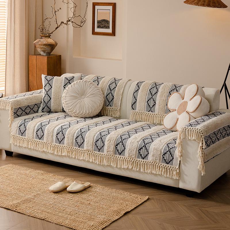 Sofa Cushion Universal In All Seasons, Thickened Linen Seat Cushion, Anti-cat Scratch Sofa Cover Cover Cloth