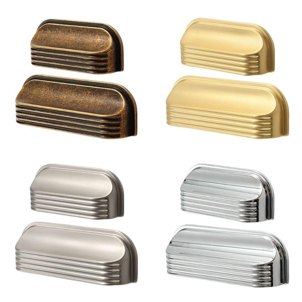Zinc Alloy Material Drawer Pulls Curved Edges Design Drawer Handles Kitchen Cabinets