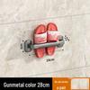 Wall-Mounted Luxury Slipper Rack: Punch-Free Bathroom Shoe Draining Storage Solution