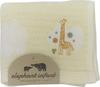 Baby Made In Meringue Elephant Infant YE Jōgan Washcloth, Japan, 25x30cm, Gauze, Yellow, Design, ELMG-050