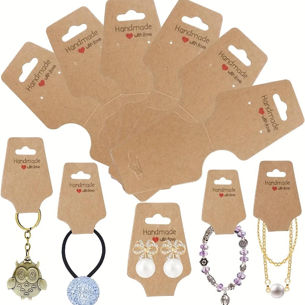 

100pcs Foldable DIY Jewelry Display Card Jewelry Packaging Card Suitable for Jewelry Price Style 1