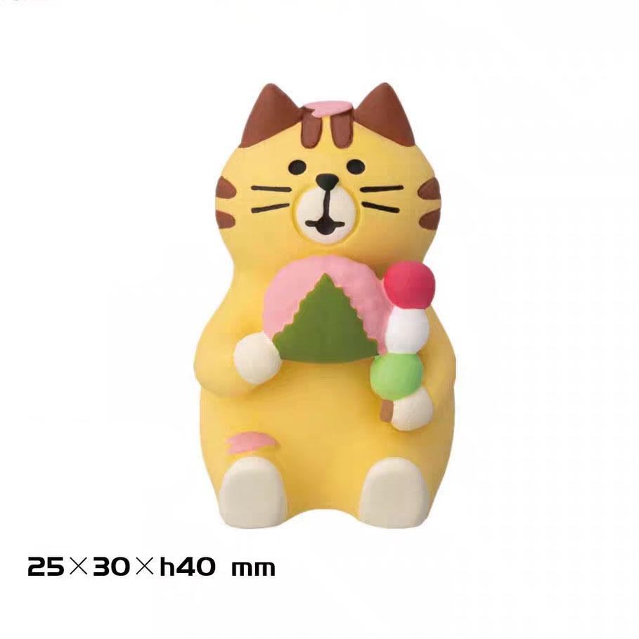 ZAKKA Handmade Japanese Cat Cherry Blossom Season DIY Resin Figurines Ornaments