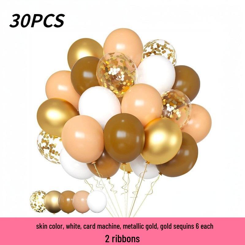 12" Sequin Confetti Balloons - Set of 30 for Christmas, Halloween, and Birthdays