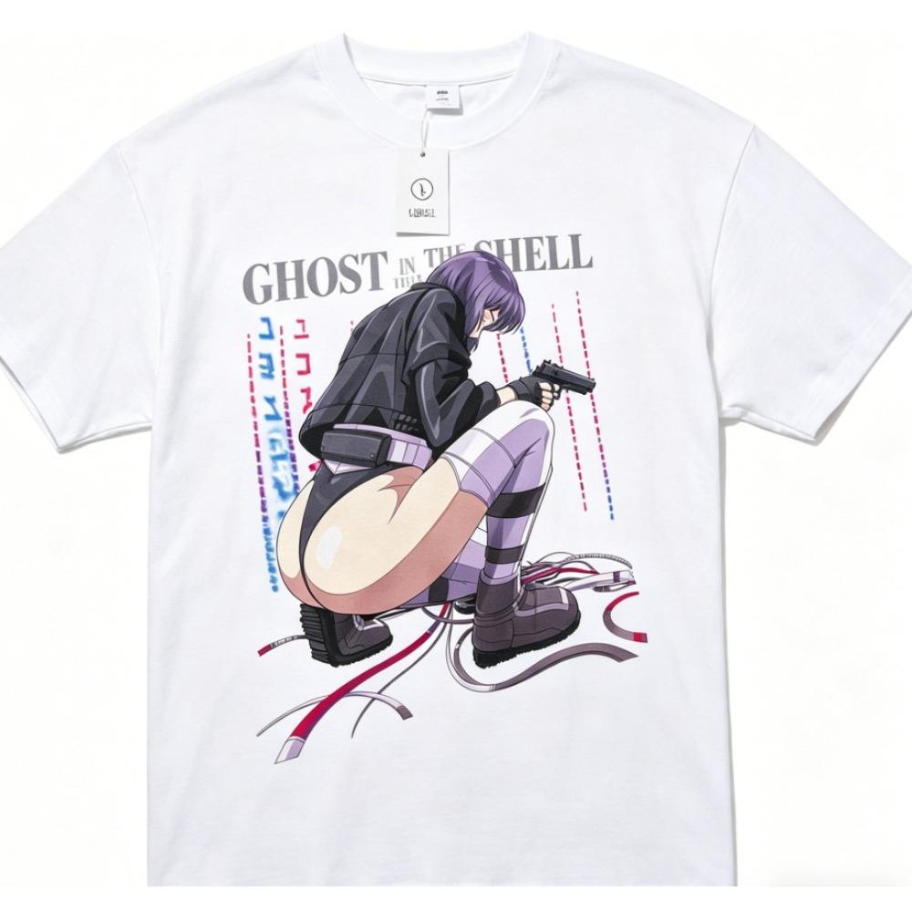 Ghost in the Shell Anime Lover T shirt Year round clothing personality Clothes Plus Size Unisex New Model Couples high quality soft