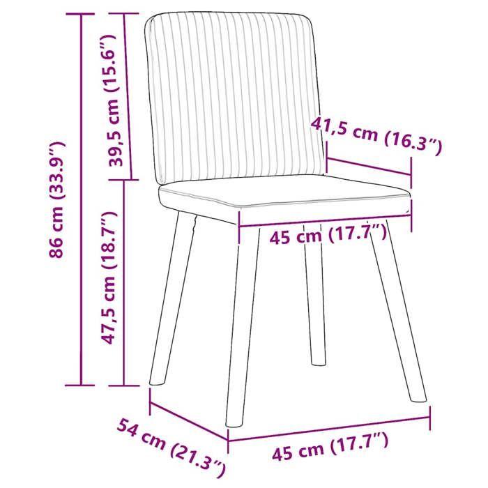 VidaXL Dining Chairs Set of 6 Black Fabric, Chair, Living Room Chair, Accent Chair, Kitchen Chair, Dining Room Seat 3315569