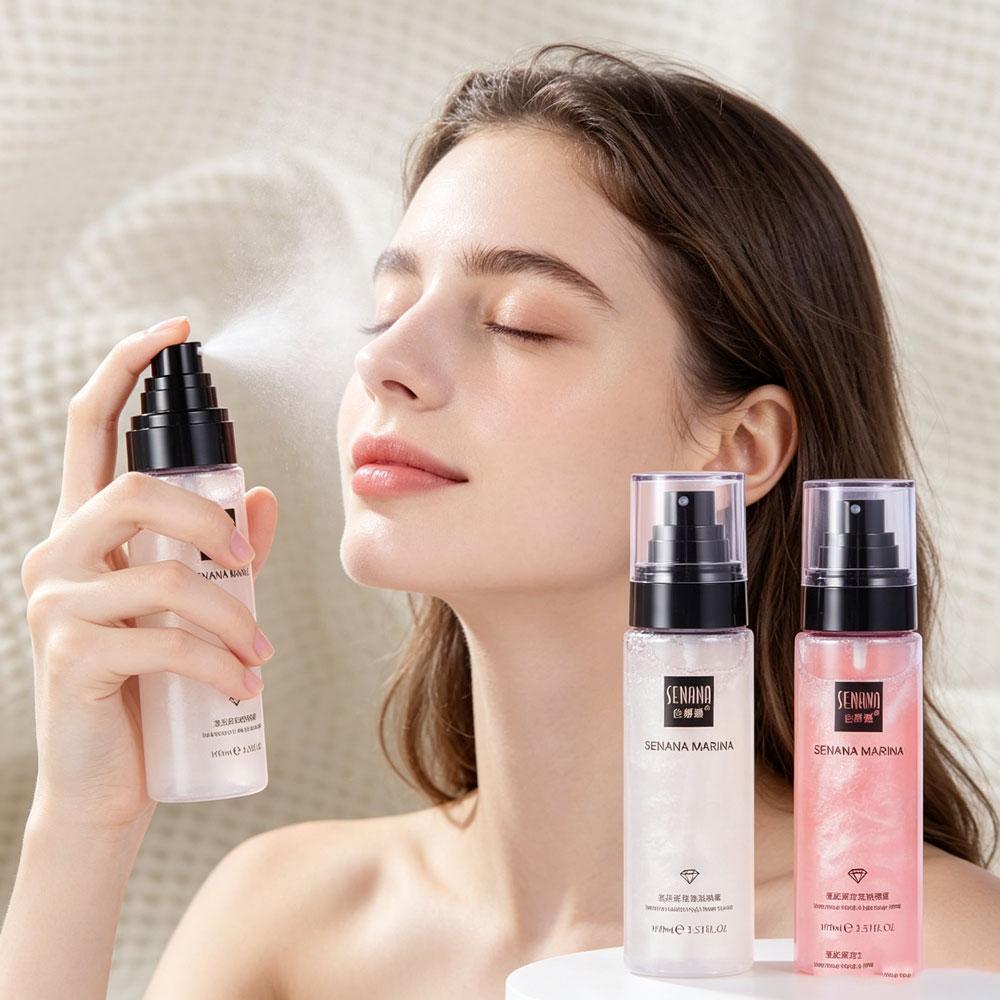 SENANA Treibsand-Fixierspray, Ölkontrolle, feuchtigkeitsspendend, langanhaltendes Make-up-Fixierspray, schnelle Make-up-Fixier-Feuchtigkeitscreme
