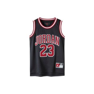 Simple Letter Number Print Round Neck Pullover Loose Sleeveless Vest Kids Tops Black JD2122087GS-001