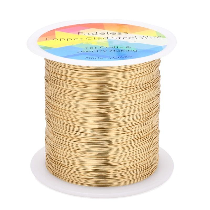 20/100m/Rolle Fadensicherer Kupferdraht für Schmuckherstellung DIY Armband Halskette DIY Farbecht Perldraht Kordel Schnur Material