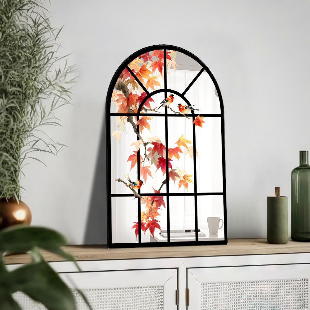 Arched Mirror Arch Window Acrylic Modern Wall Mounted Decorative for Mantel Living Room