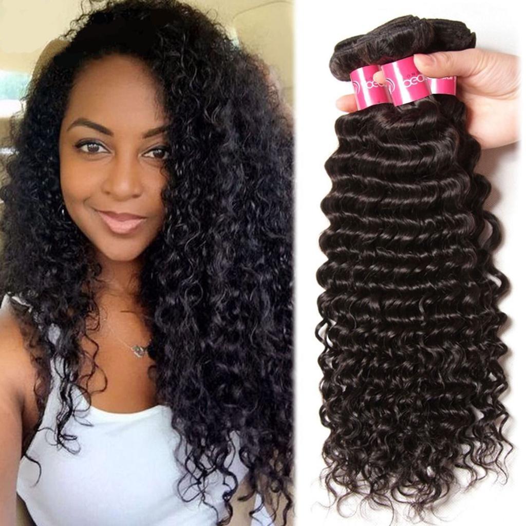 Buy 828 Inches Heat Resistant 1 Bundles Brazilian Hair Deep Wave Curly