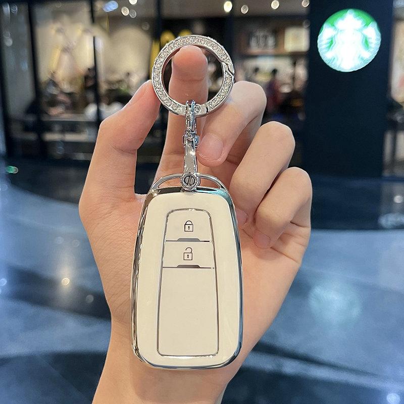 Tpu Car Key Case Cover For Toyota Corolla Cross Camry Land Cruiser Prado Rav4 Prius Key Protector Bag Shell Fob