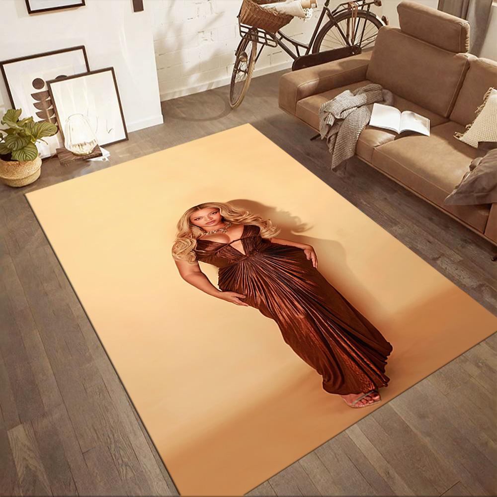 Beyoncé's Glamorous Performance Square rugs are a great choice for living rooms, bedrooms, home décor, and as gifts.