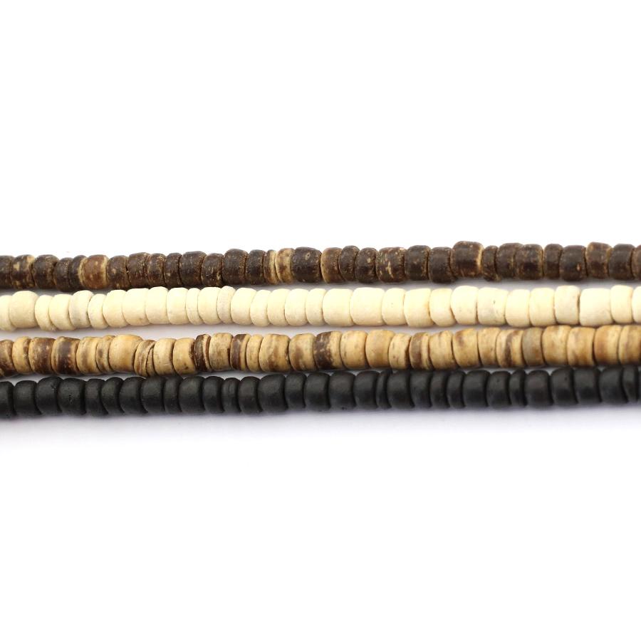 New Wholesale Natural Wooden Beads For Jewelry Making 4 Colors Coconut Husk DIY Necklace Bracelet Beaded Bag Earrings 15 Inches