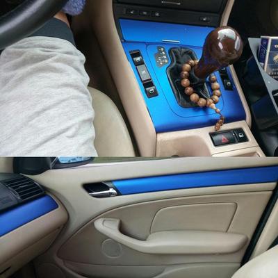 E46 3-Series Carbon Fiber Interior Console Stickers