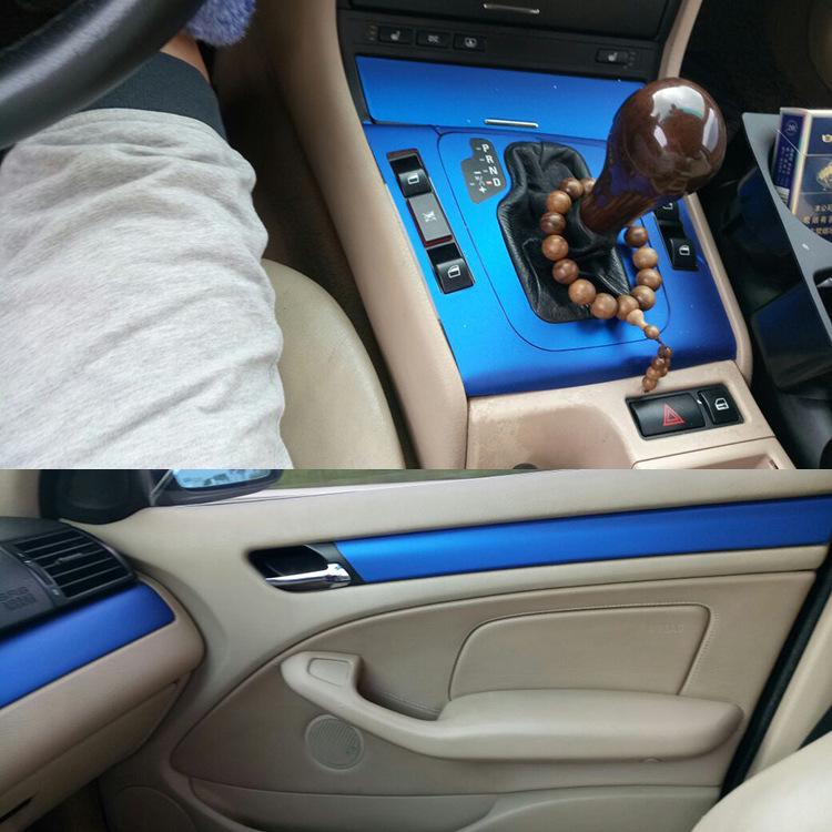 E46 3-Series Carbon Fiber Interior Console Stickers