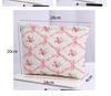 Cotton Floral Quilted Women's Cosmetic Bag for Lipsticks, Earphones, and Cables