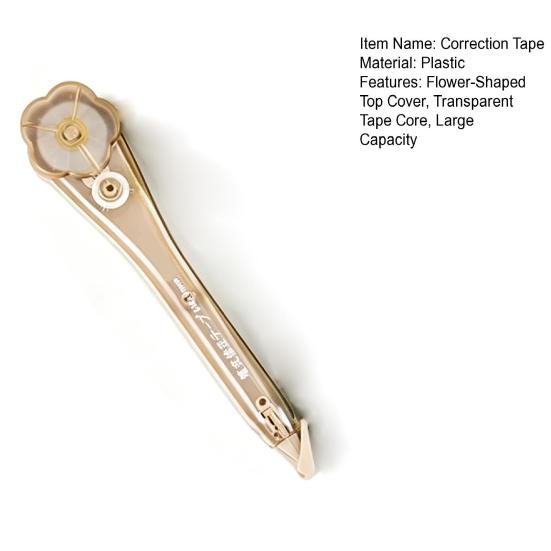 Correction Tape Flower Top Cover Smooth Silent Rollers Large Capacity Correction Tape Student Stationery Correction Tool