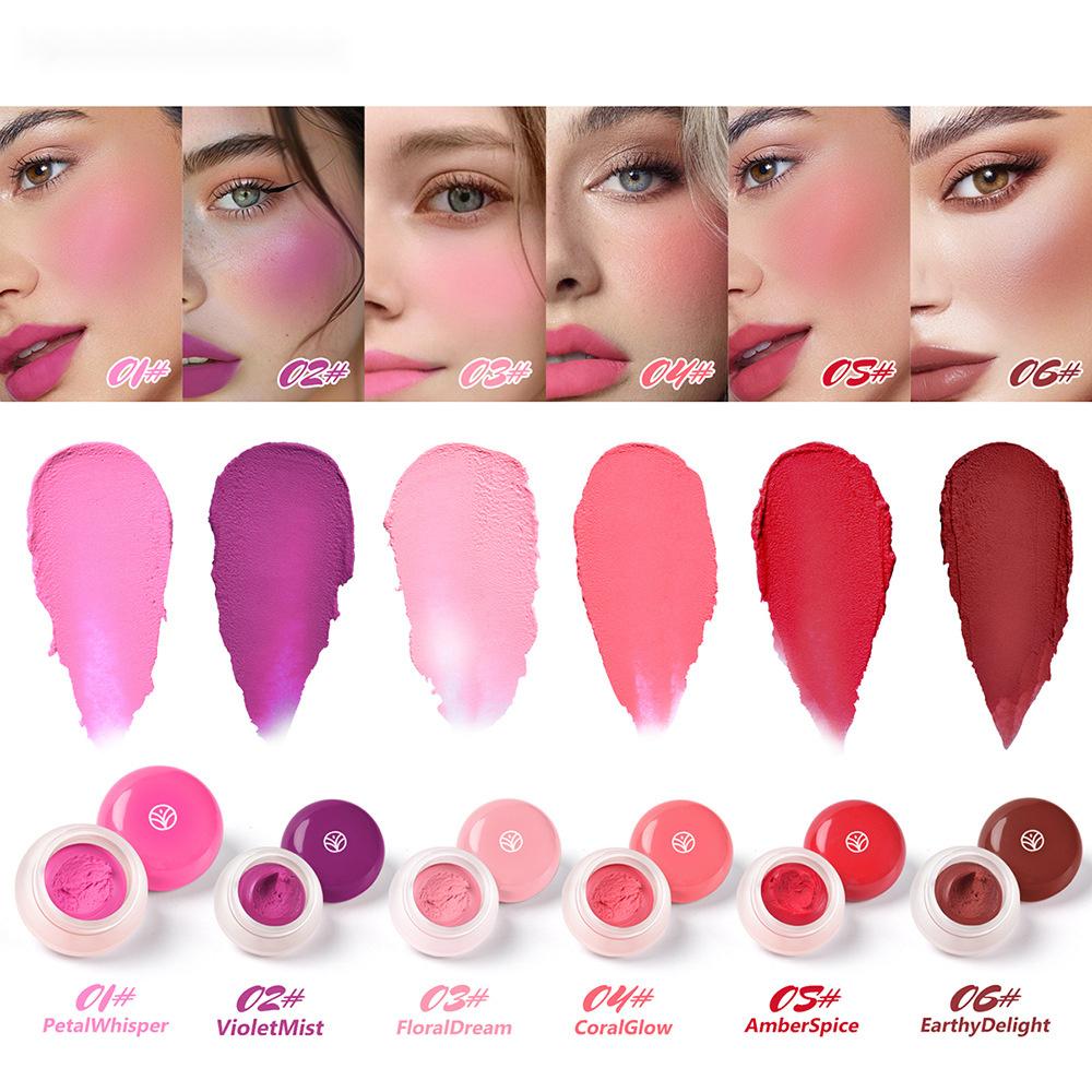 Mousse Blusher Cream Natural Long Lasting Matte Velvet Rouge Cheek Tint Face Makeup