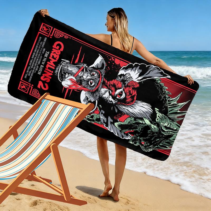 Gremlins: Chaos Unleashed beach towel beach Portable for travel seaside swim Absorbent bath towel Outdoor picnic beach mat printing