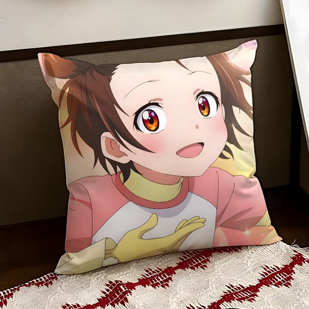 

Cute anime Mmedalist Cushion Cover Reversible Soft Durable Pillow Cover Home Car MultiScene Use for Daily Comfort 30X30cm