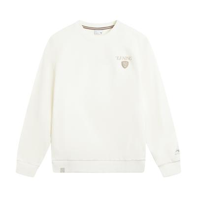 Li Ning Fleece Lined Warm Round Neck Long Sleeve Embroidered Sports Fashion Versatile Casual Sweatshirt Men Tops AWDVA45-6