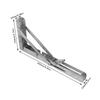 2pcs 10 Inch Folding Table Bracket Triangle Stainless Steel Wall Mount Shelf Support