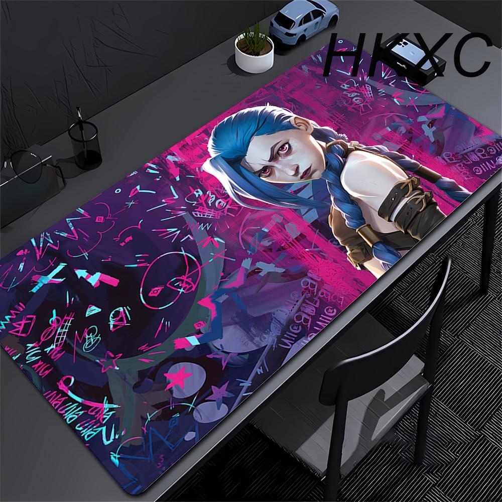 Arcane Jinx Anime Mouse Pad Large Computer Office Game Table Mats XXL Rubber Anti-slip Gaming Keyboard Mousepads Long Desk Pads