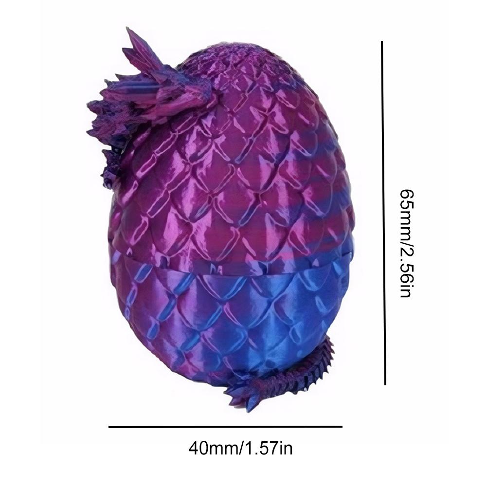 4Pcs 3D Printed Dragon Egg Executive Dragon Fidget Desk Toys 3D Printed Dragon in Egg Toys for Kids Gifts