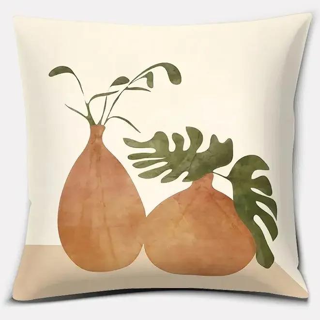 Warm Color Geometric Series Throw Pillow Home Office Decoration Bedroom Sofa Car Cushion Cover With Zipper Pillowcase