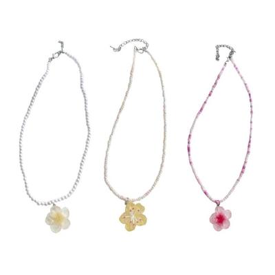Elegante Blume Inspiriert Harz Blume Anhänger Halskette Langanhaltender Glanz Stilvolles Geschenk Für Naturliebhaber