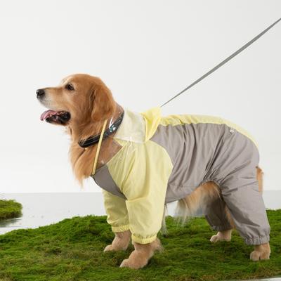 Large Dog Big Dog Raincoat Summer Waterproof Simple Golden Retriever Labrador Outdoor Travel Rainproof Pet Dog Clothes