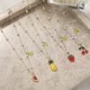 iF ME Summer Sweet Choker Cherry Pineapple Party Jewelry Gift  Cute Cherry Pendant&necklaces for Women Watermelon Strawberry
