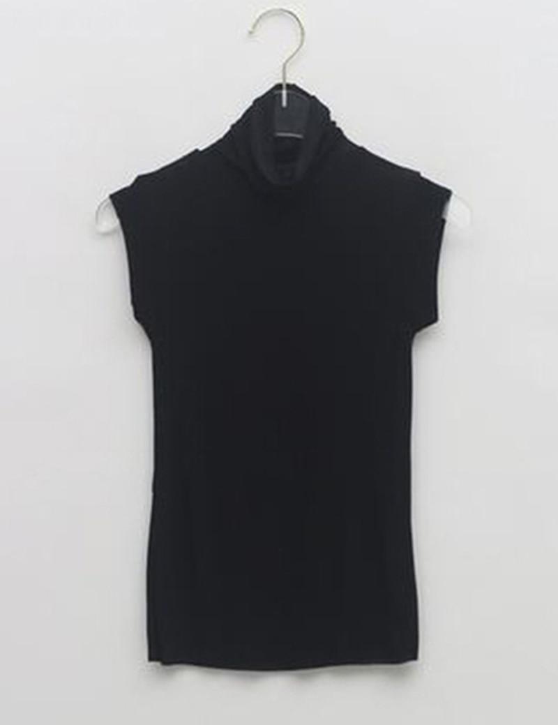 

Водолазка, летние модальные корсетные топы, топы без рукавов для женщин, корейский повседневный белый топ на бретелях, женская одежда 11972 One Size чёрный