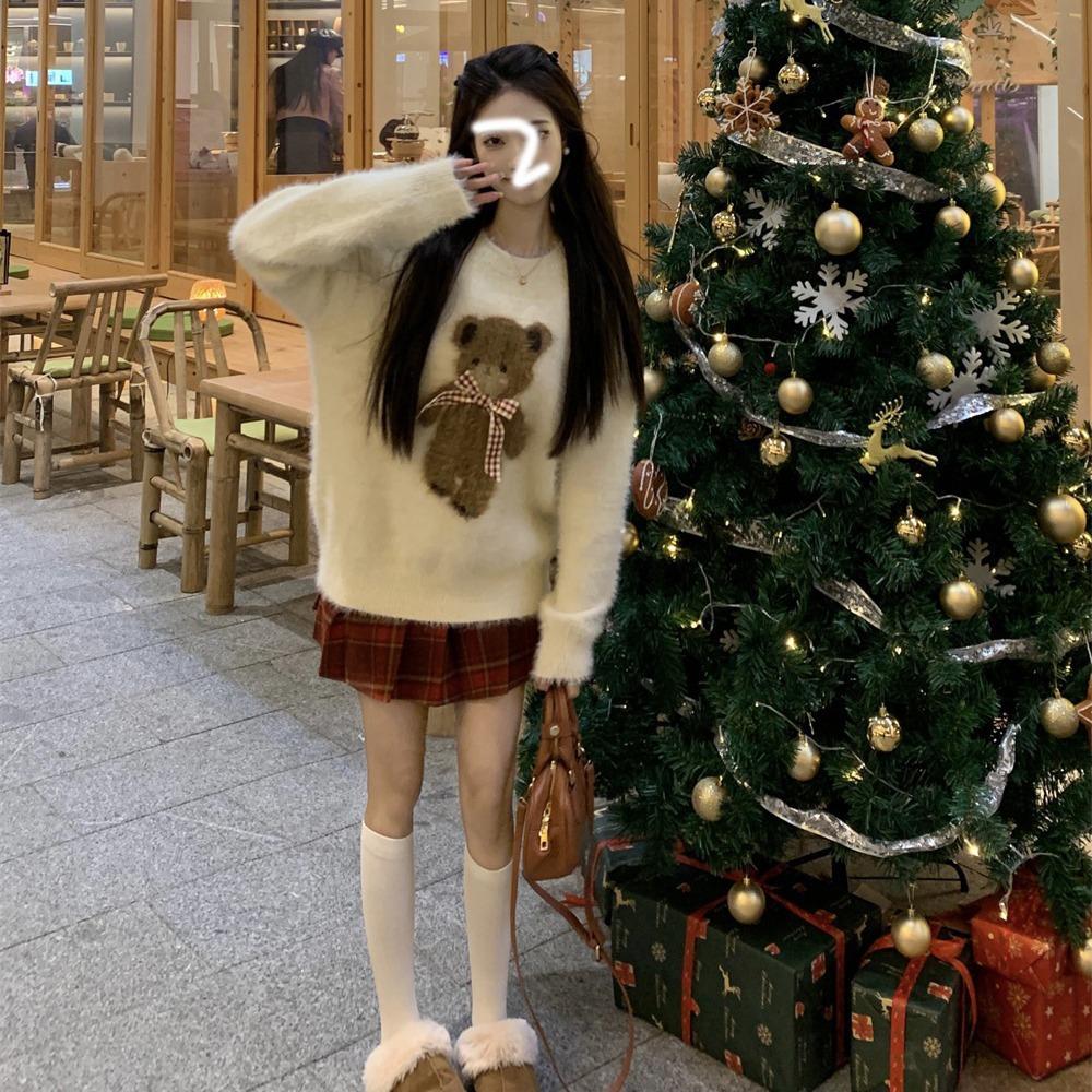 

Осень Зима Женская Нишевая Осень Свободный Вязаный Свитер Ленивый Стиль Мода Премиум Крючком One Size