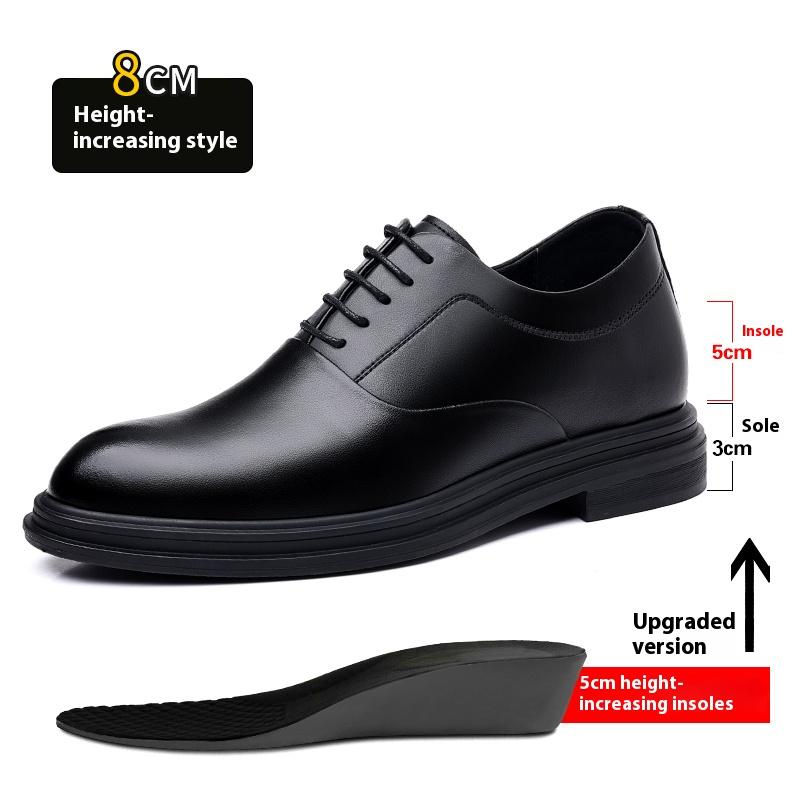 Fashion 3/6/8cm Heel Elevator Leather Shoes for Men Spring Autumn Classic Business Luxury Oxfords Height Increase Footwear Suit Shoes