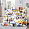 Cute cars Theme Printed Blanket - Perfect for Couch, Bed, Travel & Outdoor Use | Machine Washable, Cozy & Durable.