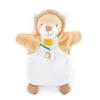 Marionnette À Main Doudou Lion - Blanc - 25/34 Cm - Développement De L'imaginaire De L'enfant